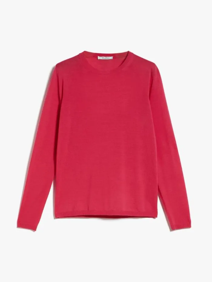Woman Lightweight Wool Jumper Raspberry Maxmara Knitwear And Sweatshirts Woman Lightweight Wool Jumper Raspberry Maxmara Knitwear And Sweatshirts