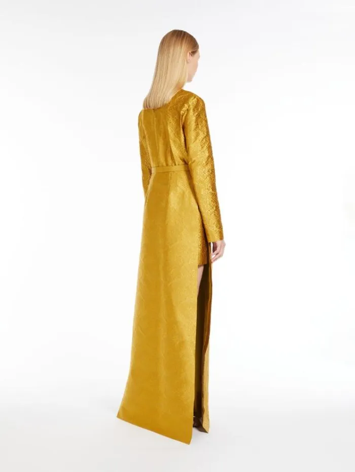 Woman Long Jacquard Dress Lime Green Maxmara Dresses Woman Long Jacquard Dress Lime Green Maxmara Dresses