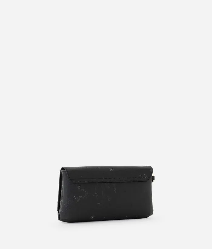 Woman Mini Bags and Pouches Alviero Martini 1c Mirror Night Flap Pouch With Wristlet Black