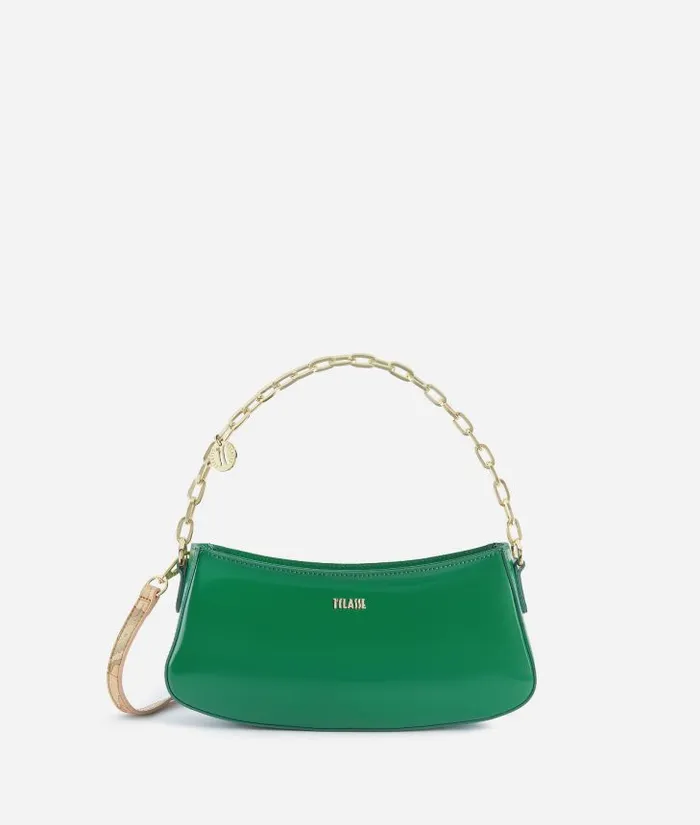 Woman Mini Bags and Pouches Alviero Martini Space Bag Crossbody Bag With Chain Jade Green Woman Mini Bags and Pouches Alviero Martini Space Bag Crossbody Bag With Chain Jade Green