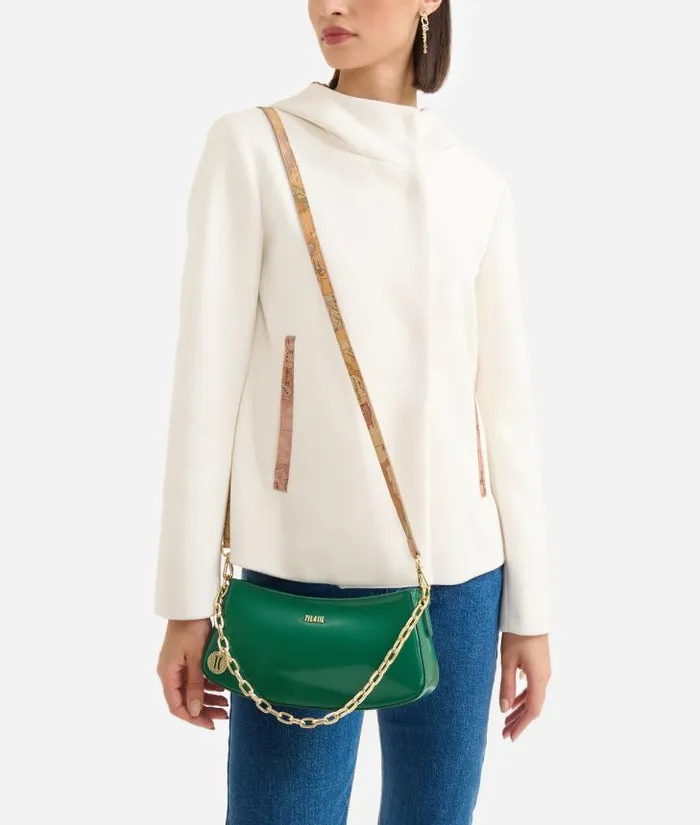 Woman Mini Bags and Pouches Alviero Martini Space Bag Crossbody Bag With Chain Jade Green