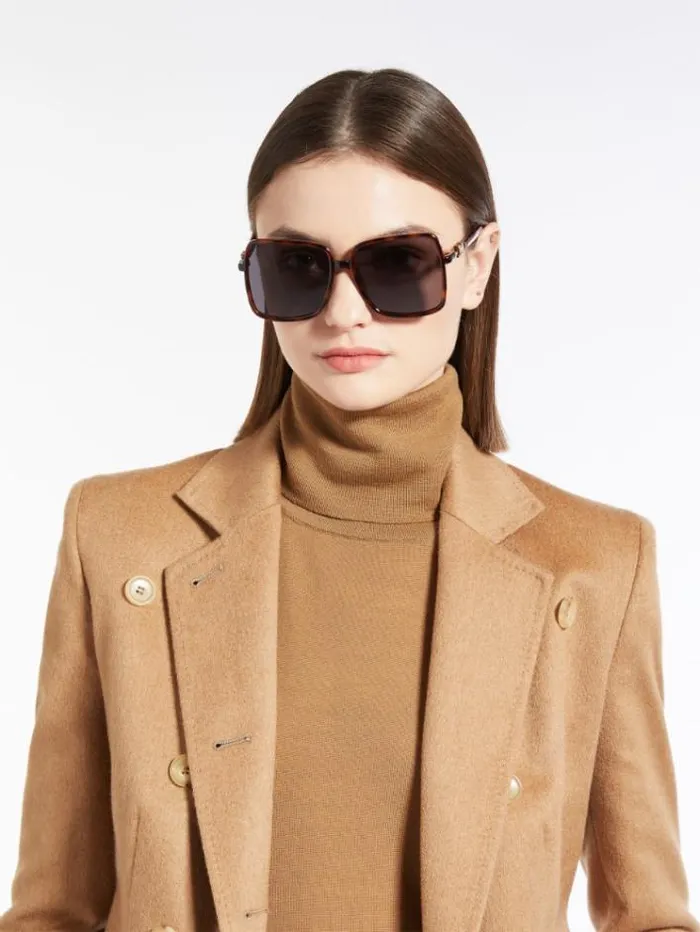 Woman Oversized Sunglasses Tawny Bronze Brown Maxmara Eyewear Woman Oversized Sunglasses Tawny Bronze Brown Maxmara Eyewear