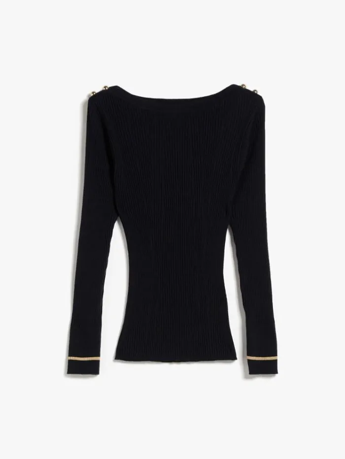 Woman Pure Wool Sweater Navy Maxmara Knitwear And Sweatshirts Woman Pure Wool Sweater Navy Maxmara Knitwear And Sweatshirts