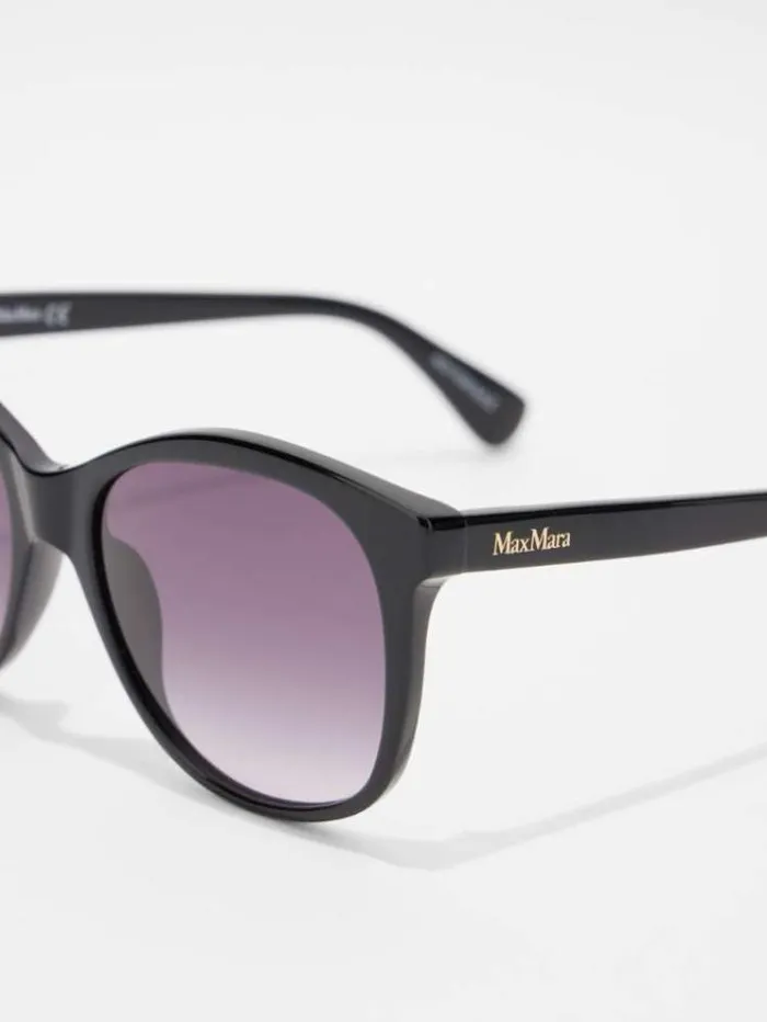 Woman Round Sunglasses Black Maxmara Eyewear Woman Round Sunglasses Black Maxmara Eyewear