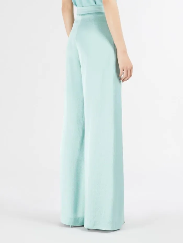 Woman Satin Trousers With Pleats Water Maxmara Trousers Woman Satin Trousers With Pleats Water Maxmara Trousers