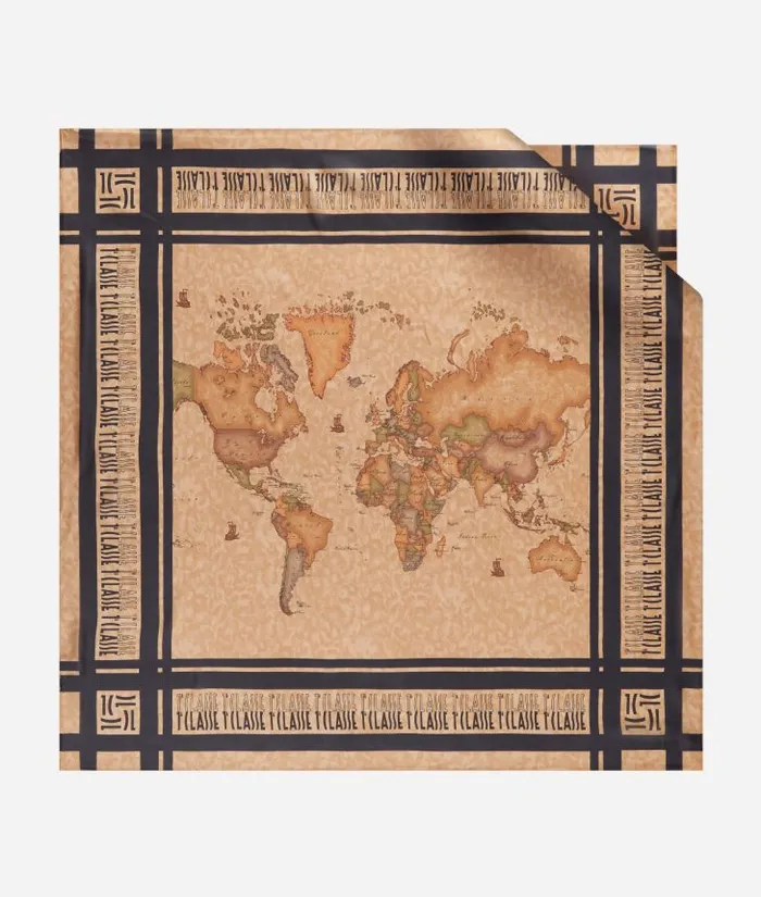 Woman Scarves and Shawls Alviero Martini Foulard With Logo Frame 9021590 Black Woman Scarves and Shawls Alviero Martini Foulard With Logo Frame 9021590 Black