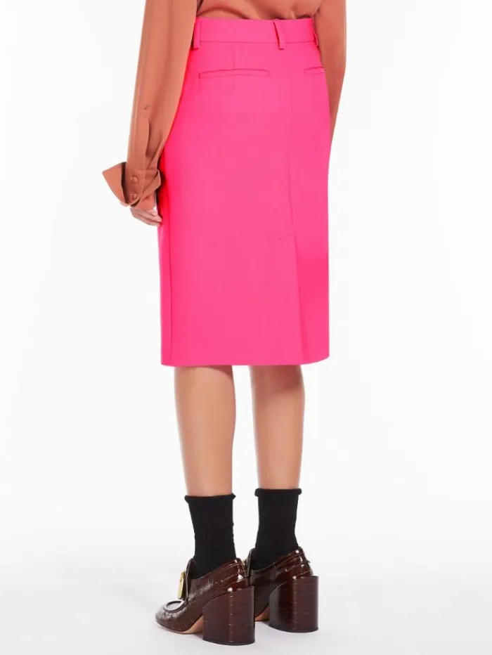 Woman Straightfit Stretch Wool Skirt Fuchsia Maxmara Skirts Woman Straightfit Stretch Wool Skirt Fuchsia Maxmara Skirts