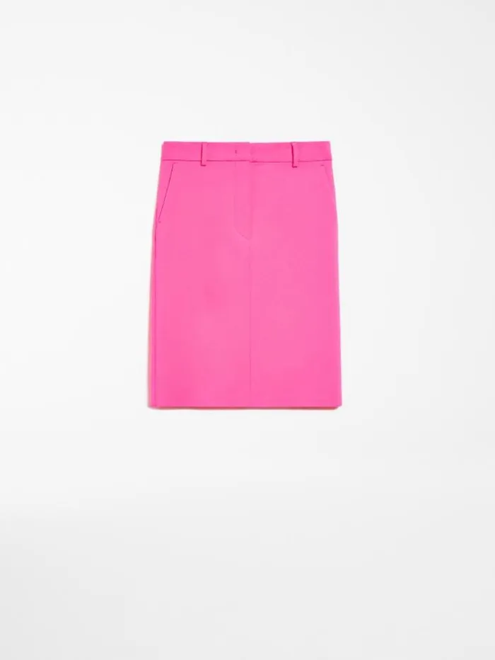 Woman Straightfit Stretch Wool Skirt Fuchsia Maxmara Skirts Woman Straightfit Stretch Wool Skirt Fuchsia Maxmara Skirts