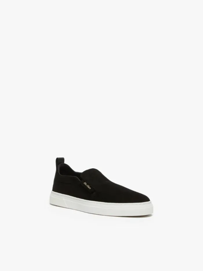 Woman Suede Slipons Black Maxmara Sneakers