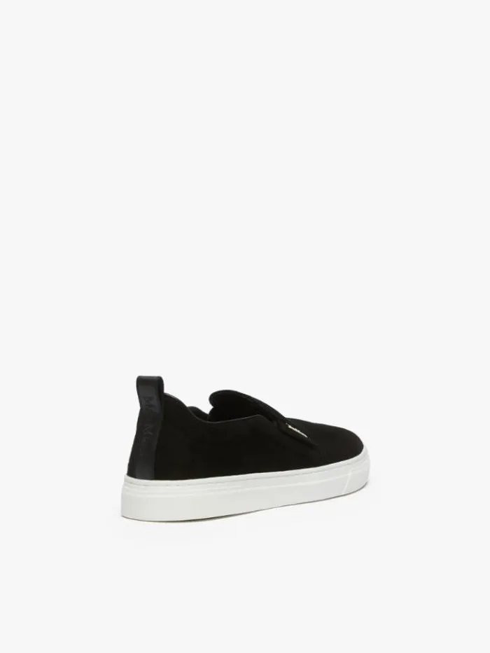 Woman Suede Slipons Black Maxmara Sneakers Woman Suede Slipons Black Maxmara Sneakers