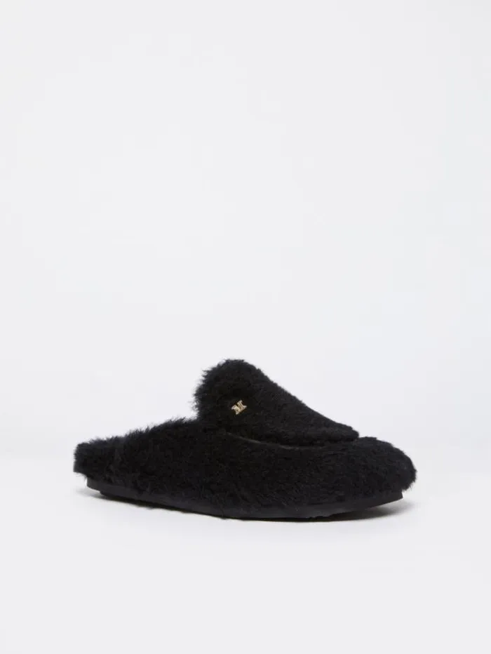 Woman Teddy Mules Black Maxmara Flat Shoes