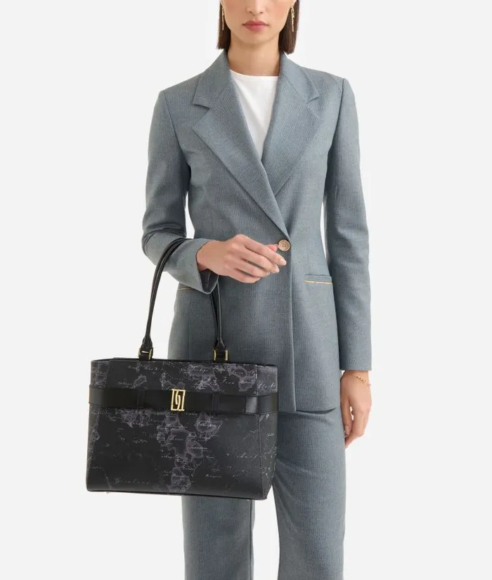 Woman Totes Alviero Martini 1c Mirror Night Shopper Bag Black