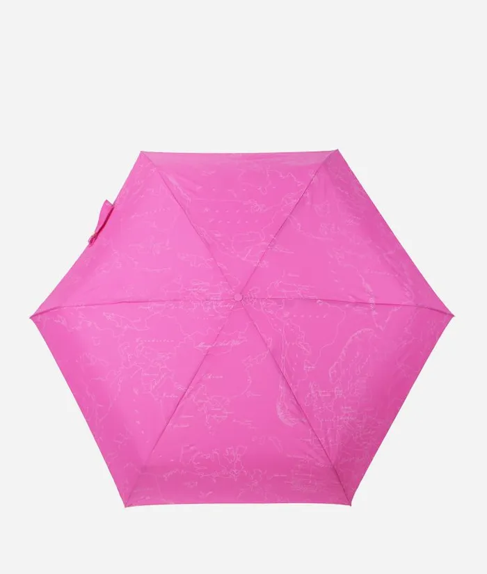 Woman Umbrellas Alviero Martini Geo Supermini Umbrella With Case Fuchsia
