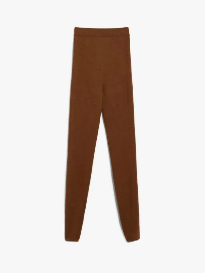 Woman Wool And Cashmere Leggings Tobacco Maxmara Trousers Woman Wool And Cashmere Leggings Tobacco Maxmara Trousers