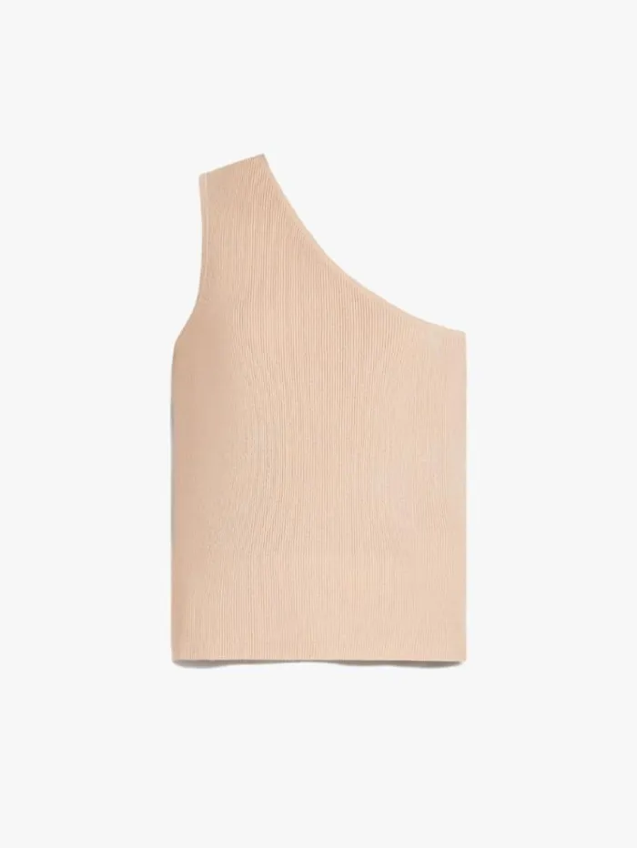 Woman Wool And Cashmere Oneshoulder Top Pink Maxmara Knitwear And Sweatshirts Woman Wool And Cashmere Oneshoulder Top Pink Maxmara Knitwear And Sweatshirts