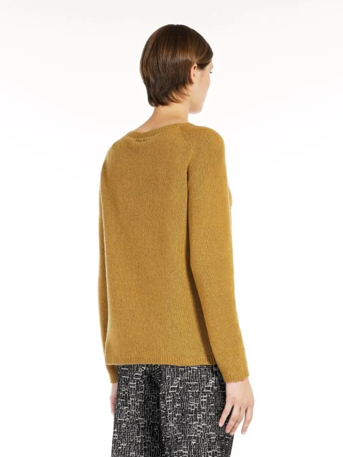 Woman Wool And Cashmere Yarn Sweater Ochre Maxmara Knitwear And Sweatshirts Woman Wool And Cashmere Yarn Sweater Ochre Maxmara Knitwear And Sweatshirts