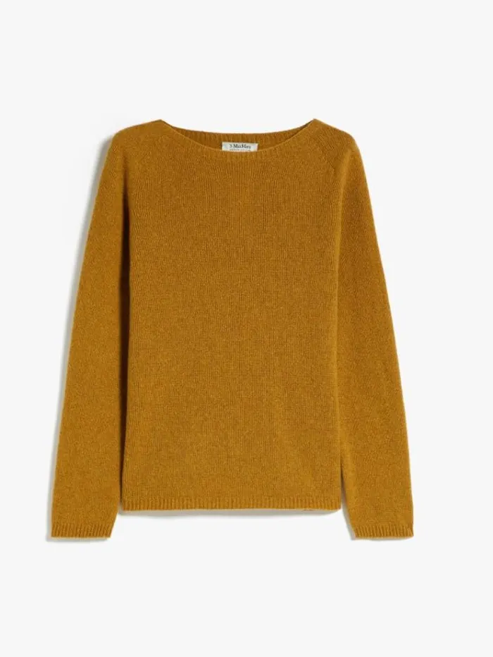 Woman Wool And Cashmere Yarn Sweater Ochre Maxmara Knitwear And Sweatshirts Woman Wool And Cashmere Yarn Sweater Ochre Maxmara Knitwear And Sweatshirts