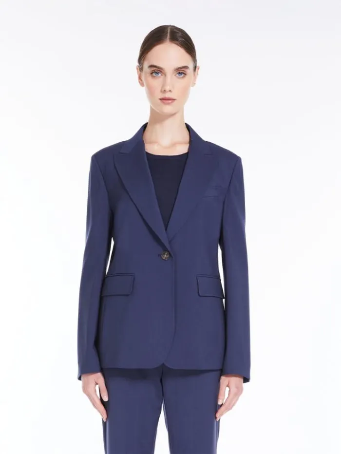 Woman Wool Blazer Navy Maxmara Suit