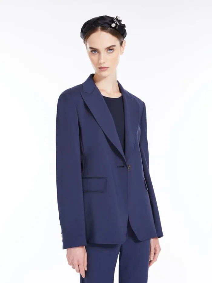 Woman Wool Blazer Navy Maxmara Suit Woman Wool Blazer Navy Maxmara Suit