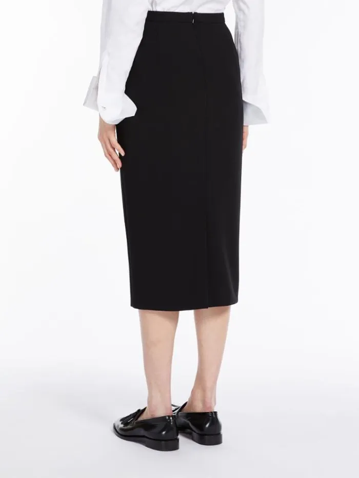 Woman Wool Crpe Pencil Skirt Black Maxmara Skirts Woman Wool Crpe Pencil Skirt Black Maxmara Skirts