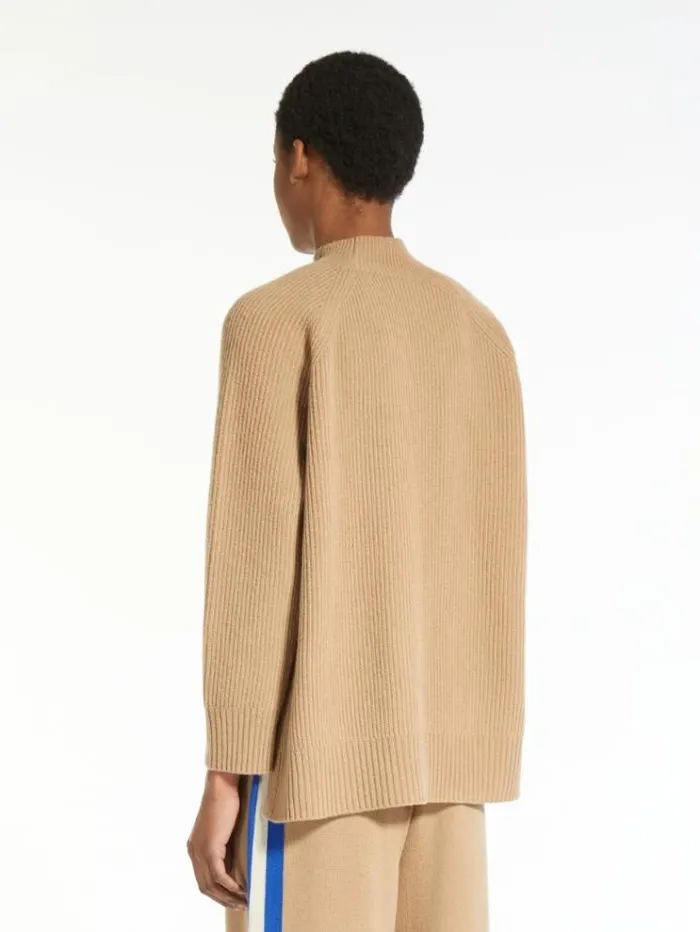 Woman Wool Yarn Sweater Camel Maxmara Knitwear And Sweatshirts Woman Wool Yarn Sweater Camel Maxmara Knitwear And Sweatshirts