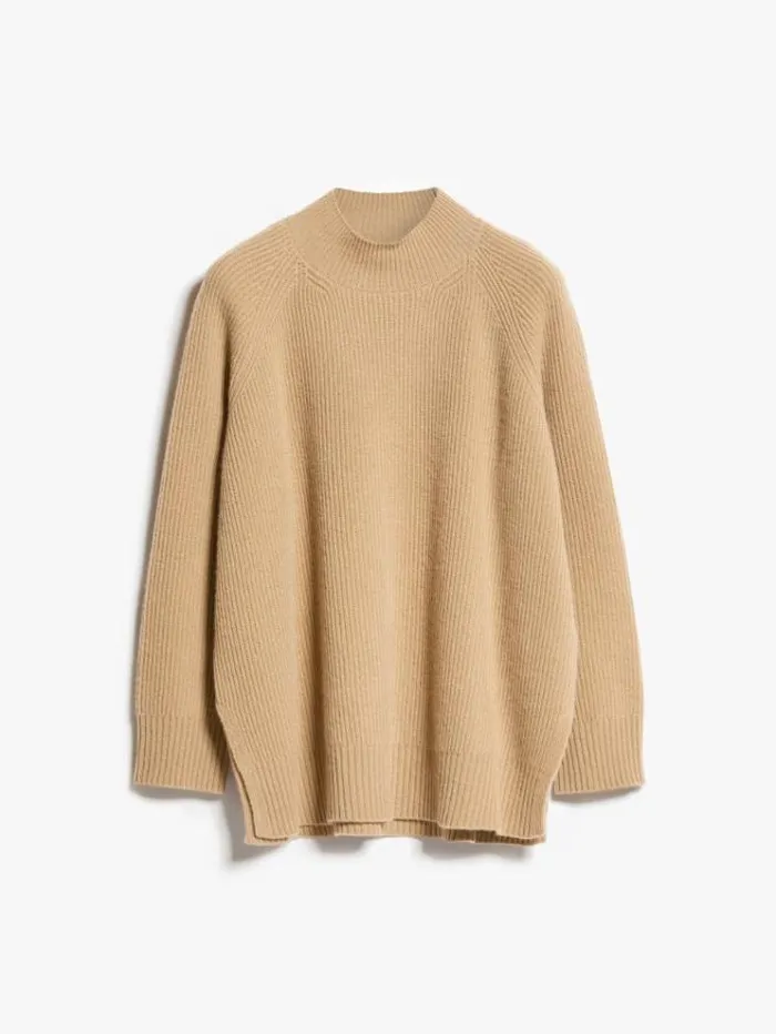 Woman Wool Yarn Sweater Camel Maxmara Knitwear And Sweatshirts Woman Wool Yarn Sweater Camel Maxmara Knitwear And Sweatshirts