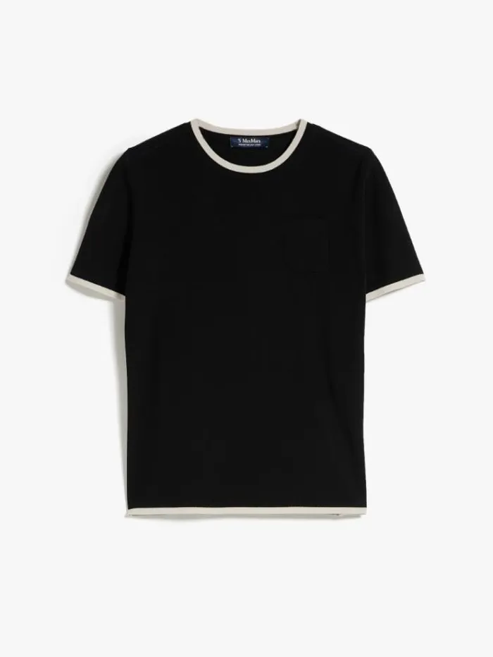 Woman Wool Yarn Tshirt Black Maxmara Knitwear And Sweatshirts Woman Wool Yarn Tshirt Black Maxmara Knitwear And Sweatshirts