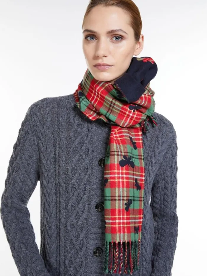 Woman Woollen Scarf Multicolour Maxmara Scarves And Foulards Woman Woollen Scarf Multicolour Maxmara Scarves And Foulards