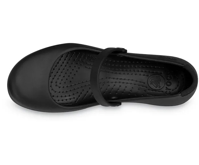 Women Alice Work Flat Black Crocs Flats