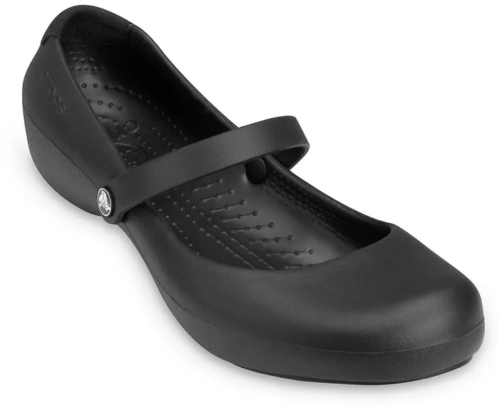 Women Alice Work Flat Black Crocs Flats