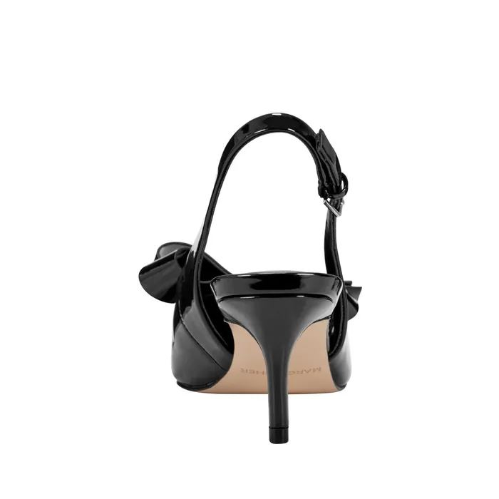 Women Allon Bow Slingback Pump Black Patent Marc Fisher Heels and Pumps