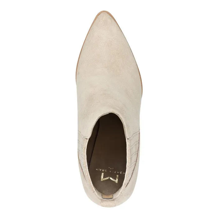 Women Alva Pointy Toe Bootie Light Natural Suede Marc Fisher Boots and Booties