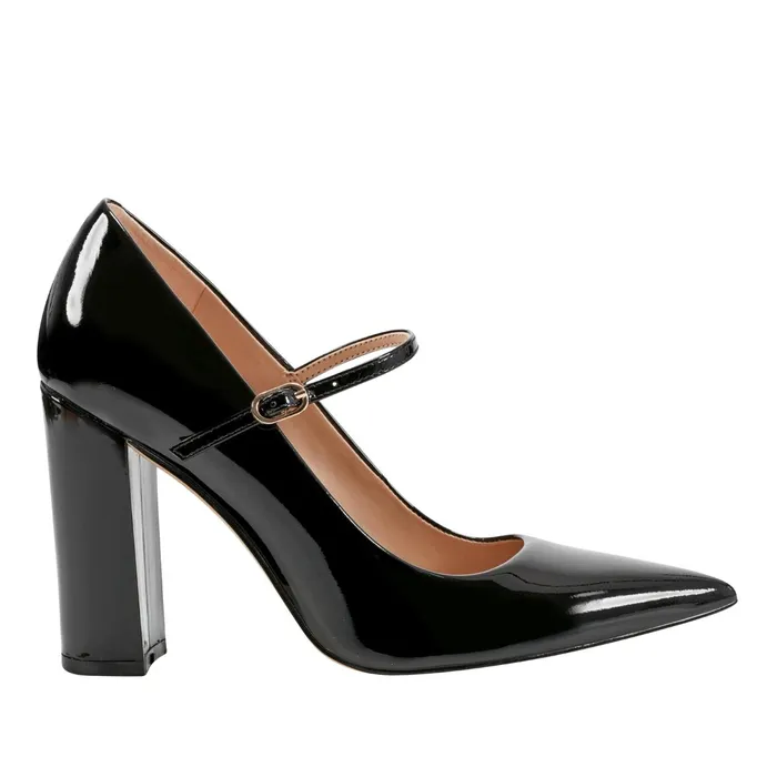 Women Artie Mary Jane Pump Black Patent Leather Marc Fisher Heels and Pumps
