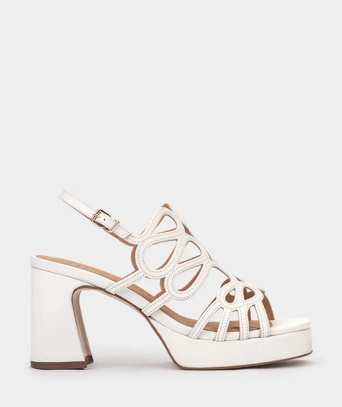 Women Asan White 8211 Heeled Sandals Pedro Miralles
