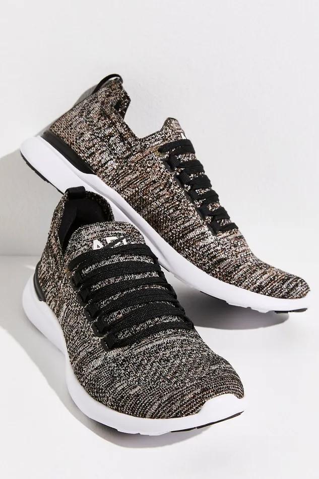 Women Athletic Shoes Free People APL Techloom Breeze Metallic Sneakers Black Gold Silver Women Athletic Shoes Free People APL Techloom Breeze Metallic Sneakers Black Gold Silver