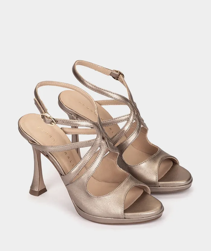 Women Atrani Metallic 8211 Heeled Sandals Pedro Miralles