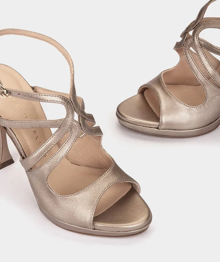 Women Atrani Metallic 8211 Heeled Sandals Pedro Miralles