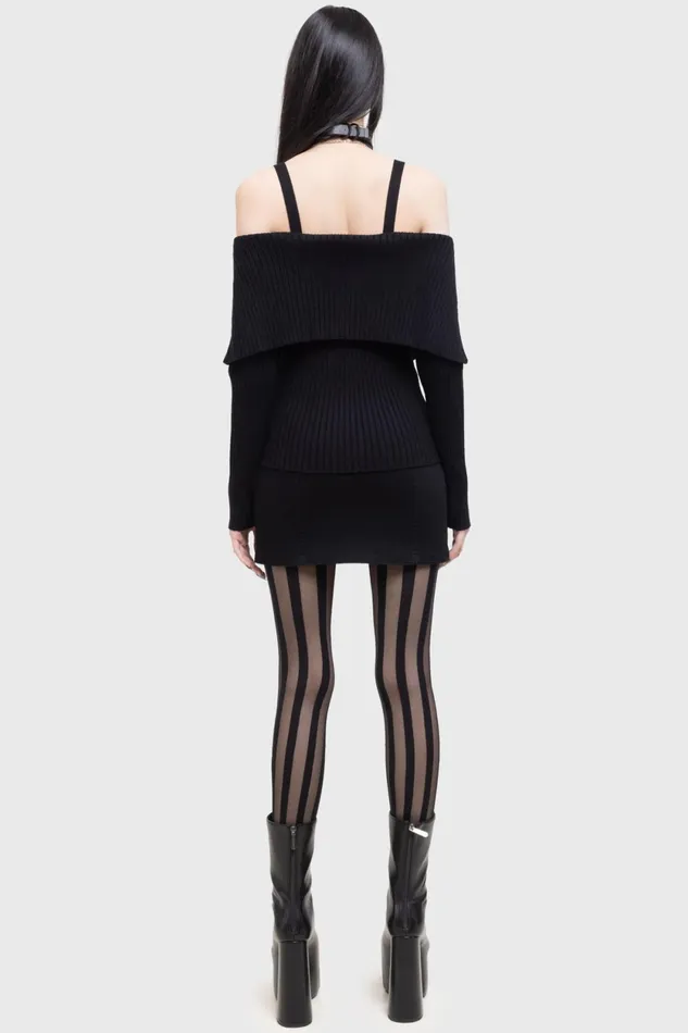 Women Basics Killstar Shadow Empress Knit Top