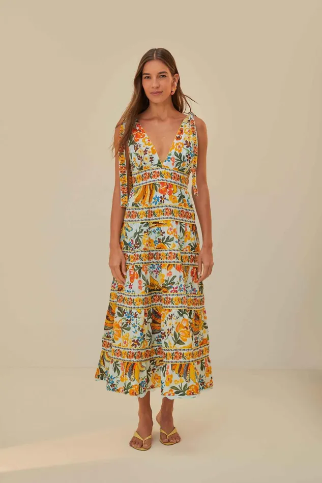Women Blue Spring Bananas Midi Dress Spring Bananas Blue FARM Rio Midi Dresses Women Blue Spring Bananas Midi Dress Spring Bananas Blue FARM Rio Midi Dresses