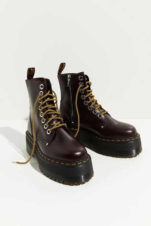 Women Boots Free People Dr Martens Jadon Max Boots Oxblood Atlas