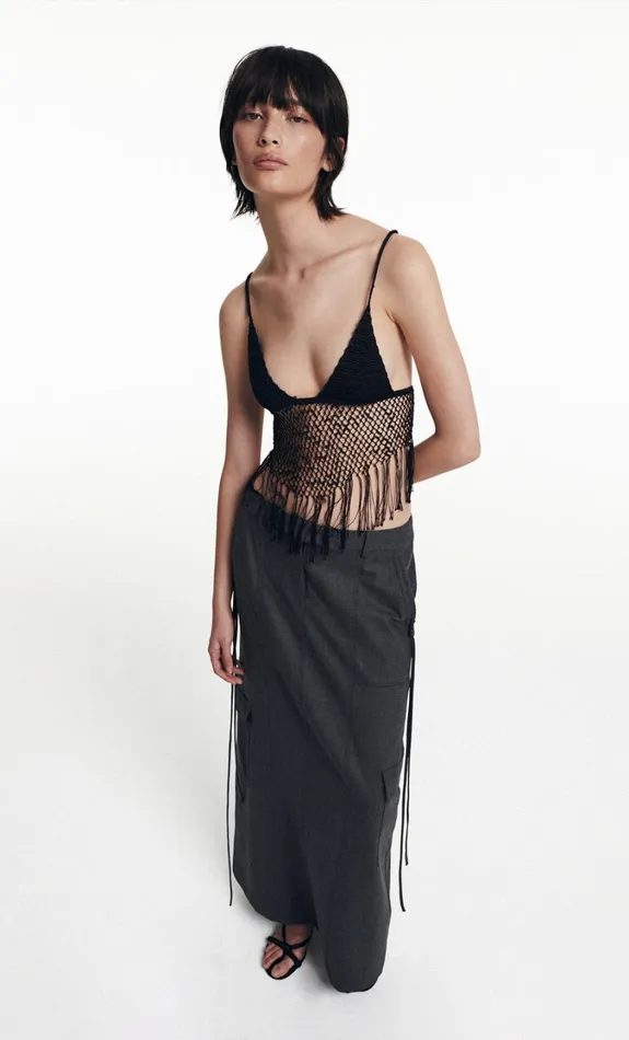 Women Bottoms Bec Bridge HEIDI MIDI SKIRT Charcoal