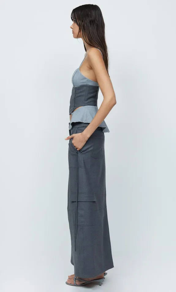 Women Bottoms Bec Bridge HEIDI MIDI SKIRT Charcoal