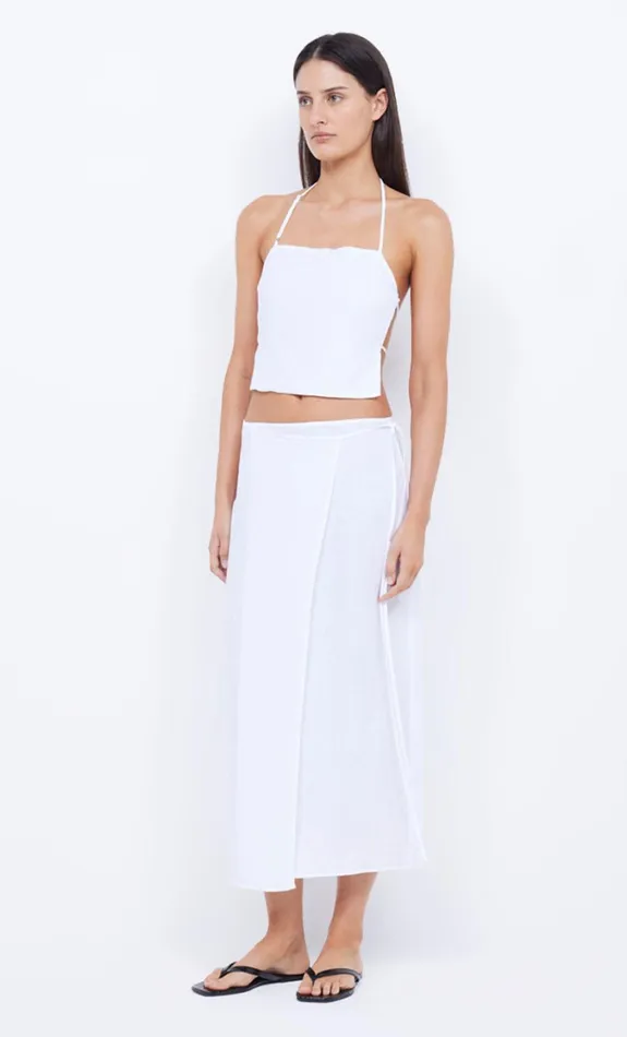 Women Bottoms Bec Bridge JAYDEN WRAP MIDI SKIRT Ivory