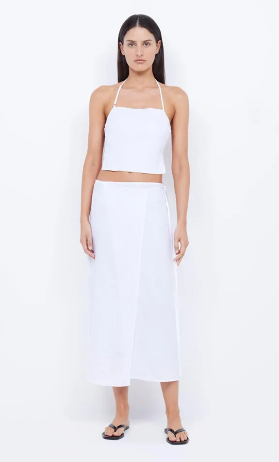 Women Bottoms Bec Bridge JAYDEN WRAP MIDI SKIRT Ivory