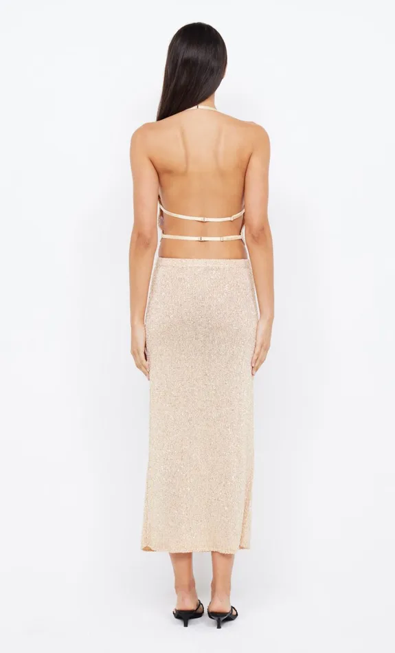 Women Bottoms Bec Bridge SADIE SEQUIN KNIT MAXI SKIRT Gold