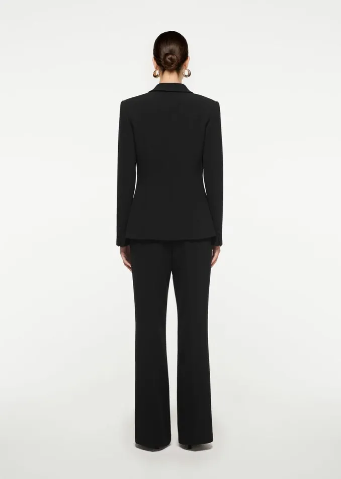 Women Bottoms Roland Mouret Wide Leg Stretch Cady Trouser