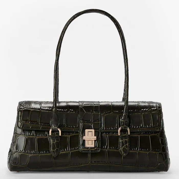 Women Brahmin Satchels Dayan Matcha Green Baize