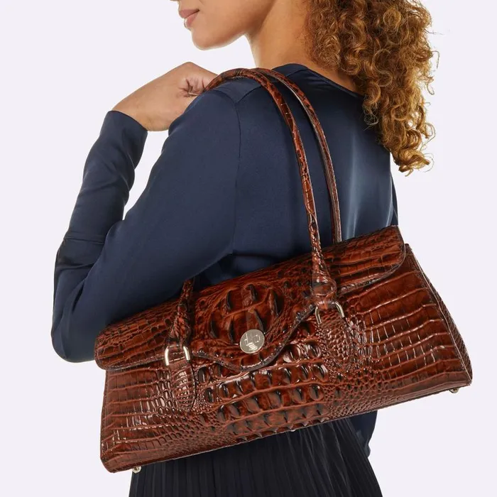 Women Brahmin Satchels Dayan Matcha Green Baize