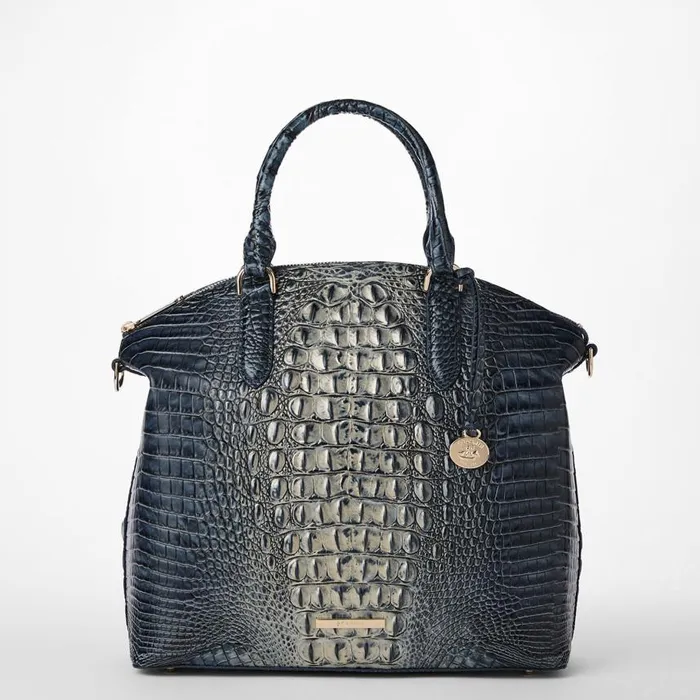 Women Brahmin Satchels Large Duxbury Satchel Twilight Blue Ombre Melbourne