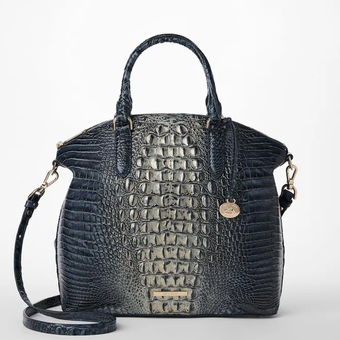 Women Brahmin Satchels Large Duxbury Satchel Twilight Blue Ombre Melbourne